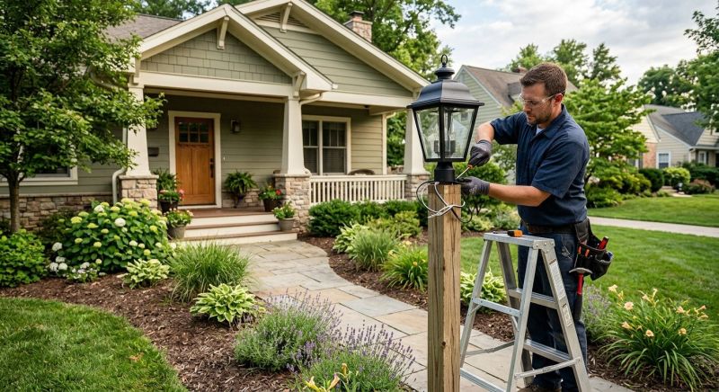 Fence Lighting Installation in Olathe, KS