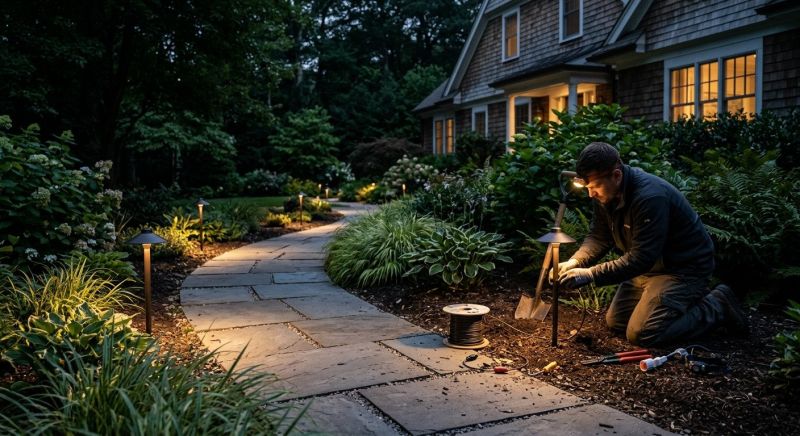 Terrace Lighting Installation in Provo, UT